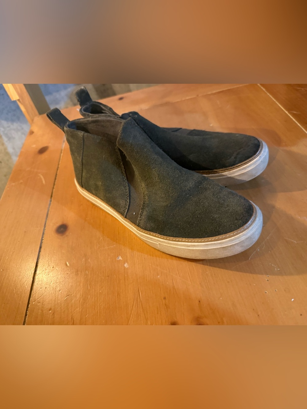 Women’s Slip-On Suede Casual Shoes - Dark Green